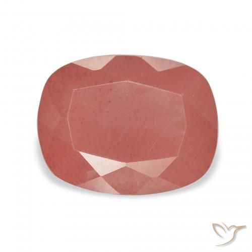 3.34ct Rouge moyen Labradorite andésine, Coussin, Transparent