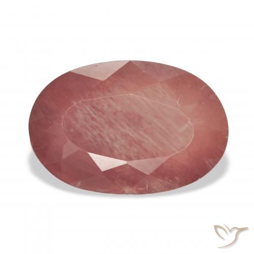 5.54ct Rouge sang Labradorite andésine, ovale, Transparent