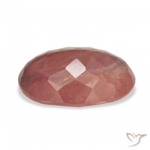 Labradorite andésine Rouge sang naturelle ovale, 5.54 ct, Transparent