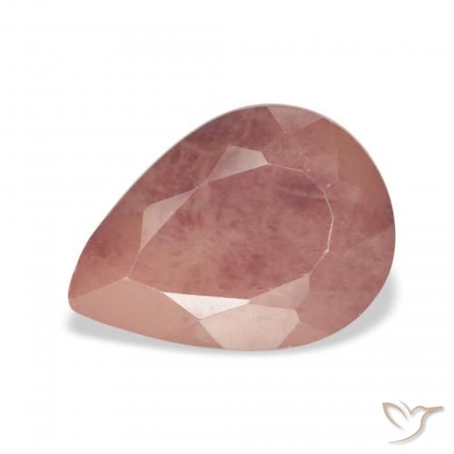 2.87ct Rose clair Labradorite andésine, En forme de poire, Translucide