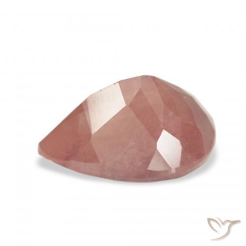 Labradorite andésine Rose clair naturelle En forme de poire, 2.87 ct, Translucide