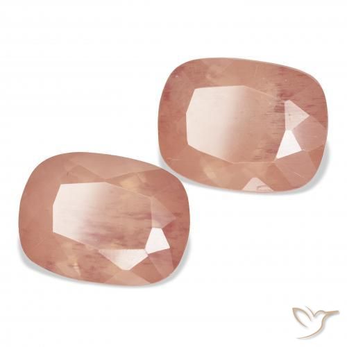 Shop natural 6.36ct Rose pamplemousse Labradorite andésine gems, Coussin, from Congo at GemSelect. In stock, global shipping!