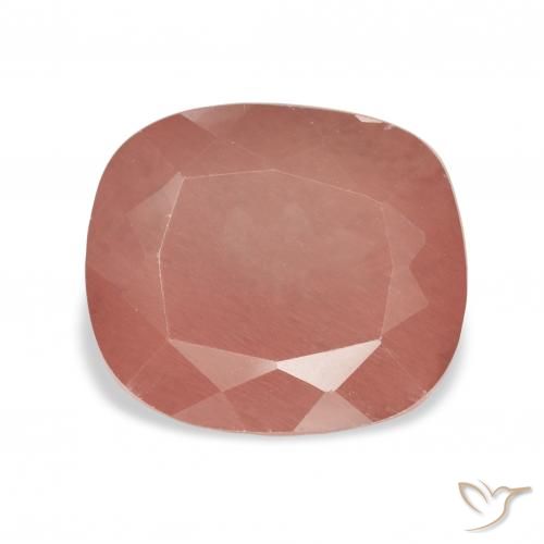 4.48ct Rose moyen Labradorite andésine, Coussin, Transparent