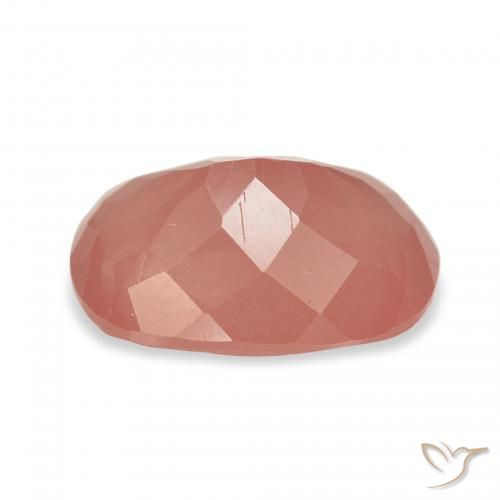 Labradorite andésine Rouge blush profond naturelle Coussin, 3.04 ct, Translucide