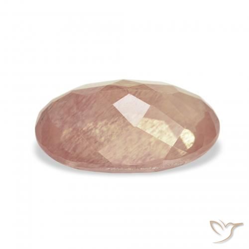 Labradorite andésine Pourpre rougeâtre léger naturelle ovale, 2.31 ct, Transparent