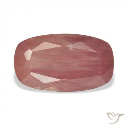 6.47ct Rouge blush Labradorite andésine, Coussin, Transparent