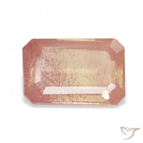 2.68ct Pourpre rougeâtre léger Labradorite andésine, Taille émeraude, Transparent