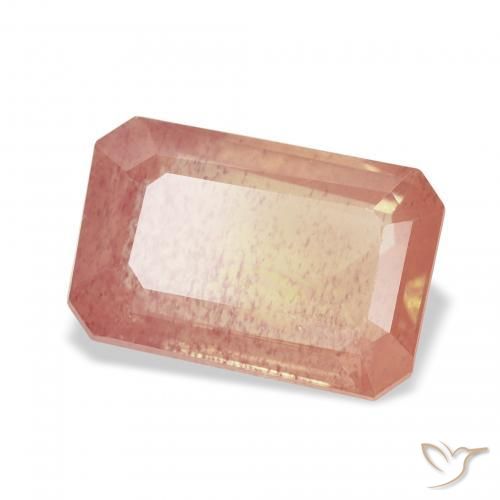 Labradorite andésine Pourpre rougeâtre léger naturelle Octogone / coupe Émeraude, 2.68 ct, Transparent