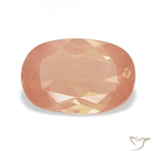 2.74ct Orange tigre léger Labradorite andésine, Coussin, Transparent