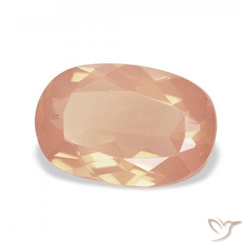 Labradorite andésine Orange tigre léger naturelle Coussin, 2.74 ct, Transparent