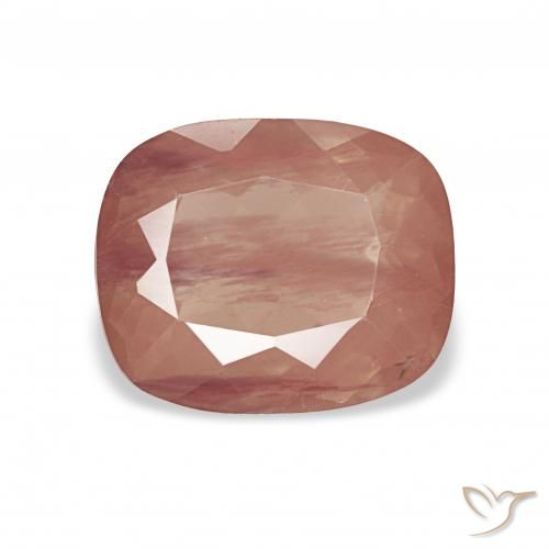 2.54ct Rouge moyen Labradorite andésine, Coussin, Transparent