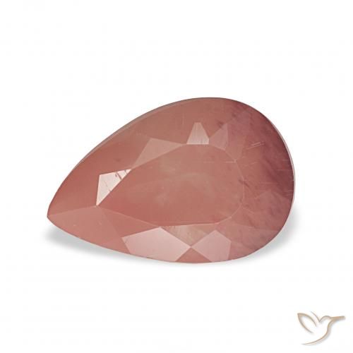 1.86ct Rose moyen Labradorite andésine, En forme de poire, Transparent