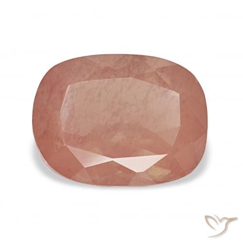 3.63ct Rose moyen Labradorite andésine, Coussin, Transparent