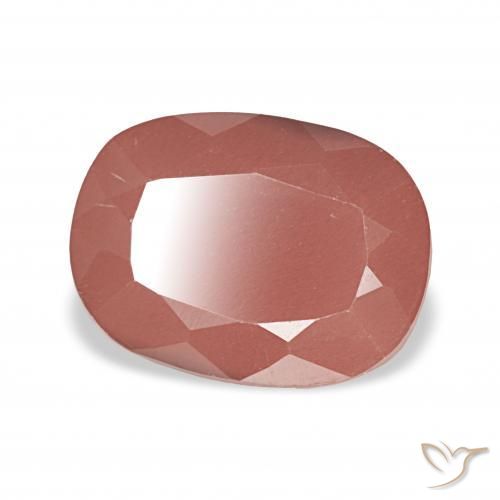 Labradorite andésine Rouge moyen naturelle Coussin, 2.85 ct, Translucide