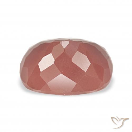 Labradorite andésine Rouge moyen naturelle Coussin, 2.85 ct, Translucide