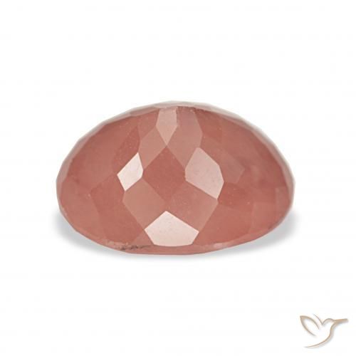 Labradorite andésine Rouge moyen naturelle ovale, 2.75 ct, Transparent