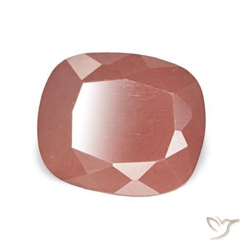 Labradorite andésine Rouge moyen naturelle Coussin, 2.63 ct, Translucide