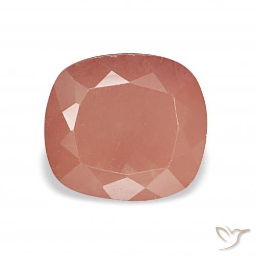 2.74ct Orange rougeâtre Labradorite andésine, Coussin, Transparent