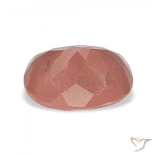 Labradorite andésine Orange rougeâtre pâle naturelle Coussin, 2.60 ct, Translucide
