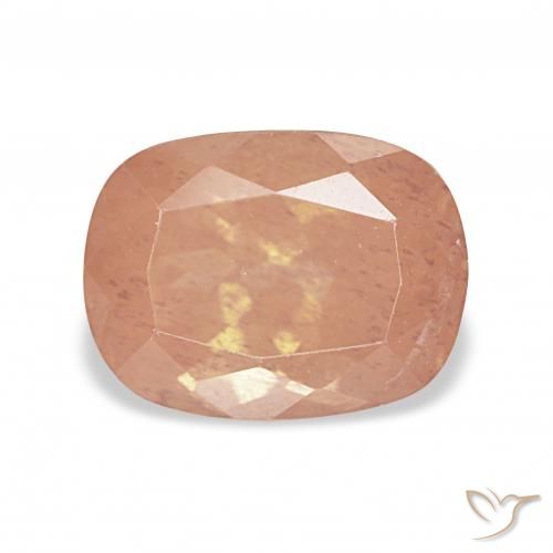 2.99ct Orange rougeâtre Labradorite andésine, Coussin, Transparent