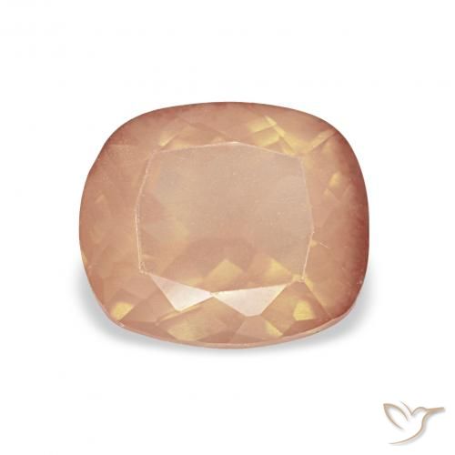 1.76ct Orange cantaloup Labradorite andésine, Coussin, Transparent