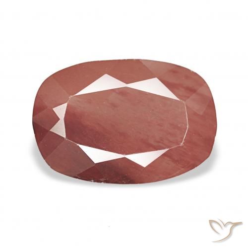 2.68ct Rouge moyen Labradorite andésine, Coussin, Transparent