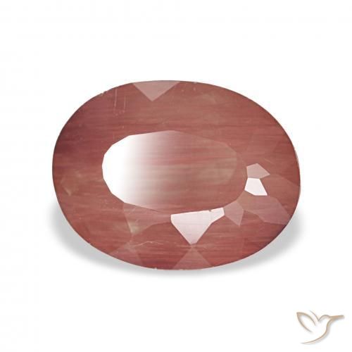 Labradorite andésine Rouge sang naturelle ovale, 2.06 ct, Transparent