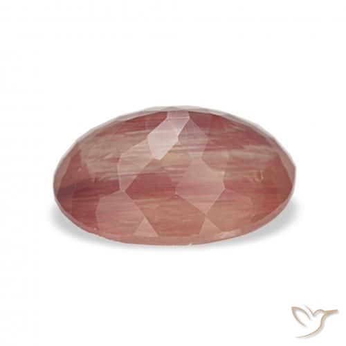 Labradorite andésine Rouge sang naturelle ovale, 2.06 ct, Transparent
