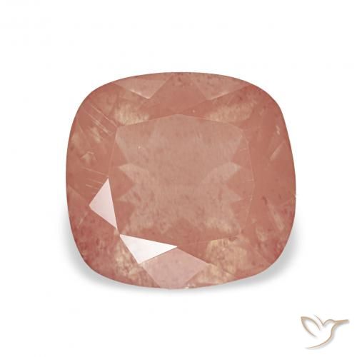 2.25ct Orange rougeâtre Labradorite andésine, Coussin, Transparent