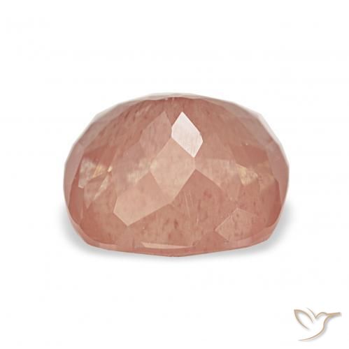 Labradorite andésine Orange rougeâtre naturelle Coussin, 2.25 ct, Transparent