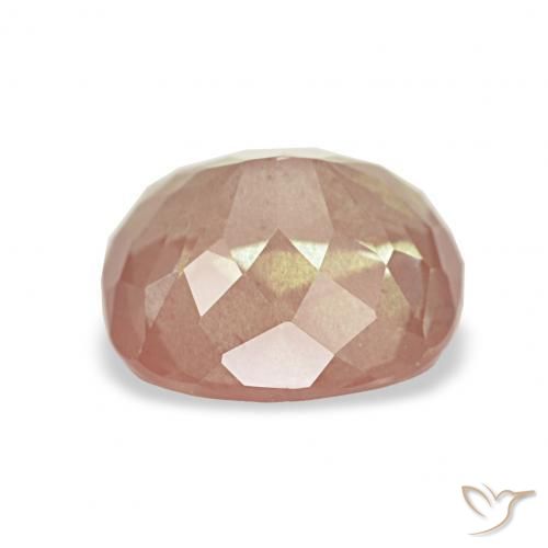 Labradorite andésine Rose clair naturelle Coussin, 1.85 ct, Transparent