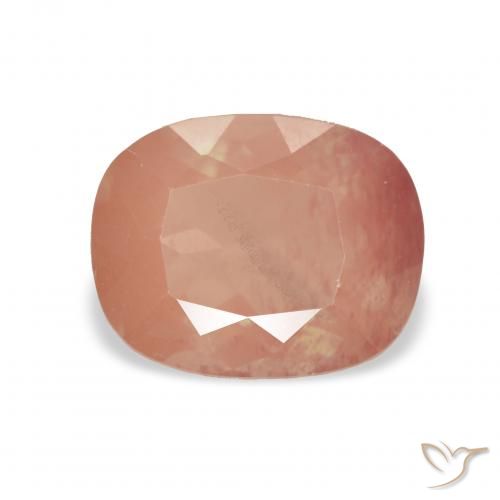 2.06ct Orange rougeâtre Labradorite andésine, Coussin, Transparent