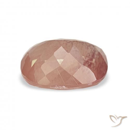 Labradorite andésine Orange rougeâtre naturelle Coussin, 2.06 ct, Transparent