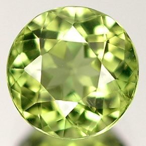 Apatite vert naturelle coupe roude, 1,10 ct, VS