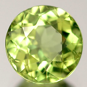 Apatite vert naturelle coupe roude, 1,10 ct, VS