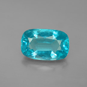 Apatite bleue naturelle coupe coussin, 4,69 ct, VS-SI