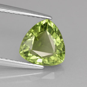 Apatite vert naturelle trillion, 1,84 ct, VS