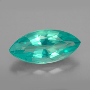 Apatite vert naturelle marquise, 3,53 ct, VS