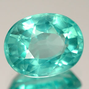 Apatite vert naturelle coupe ovale, 2,57 ct, VS