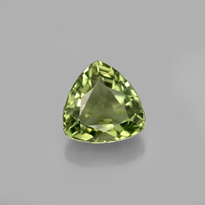Apatite vert naturelle trillion, 1,44 ct, VS