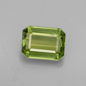 Apatite vert naturelle taille émeraude, 1,88 ct, VS