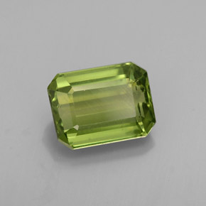 Apatite vert naturelle taille émeraude, 1,88 ct, VS