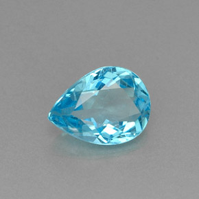 Apatite bleue naturelle en forme de poire, 0,90 ct, VS-SI