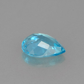 Apatite bleue naturelle en forme de poire, 0,90 ct, VS-SI
