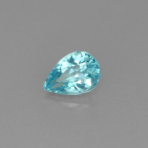 Apatite bleue naturelle en forme de poire, 0,83 ct, VS