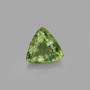 Apatite vert naturelle trillion, 1,20 ct, VS