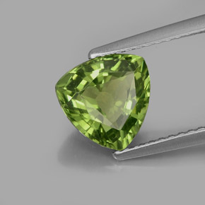 Apatite vert naturelle trillion, 1,99 ct, VS