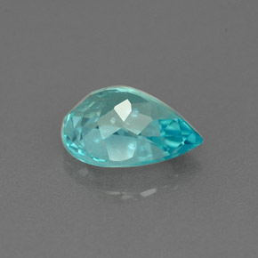 Apatite bleue naturelle en forme de poire, 1,17 ct, VS