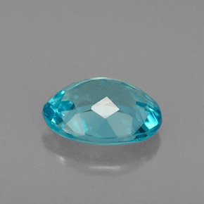 Apatite bleue naturelle coupe ovale, 1,19 ct, VS