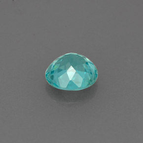 Apatite bleue naturelle coupe roude, 0,63 ct, VS